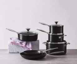 Toughened Nonstick PRO 10-Piece Set (8" Fry Pan, 11" Fry Pan, 2 qt. Saucepan w/Lid, 3 qt. Saucepan w/Lid, 3 1/2 qt. Saute Pan w/Lid, 6 1/3 qt. Stockpot w/Lid)