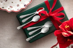 Toys Delight Flatware Coffee Spoons in Silver, Set of 6