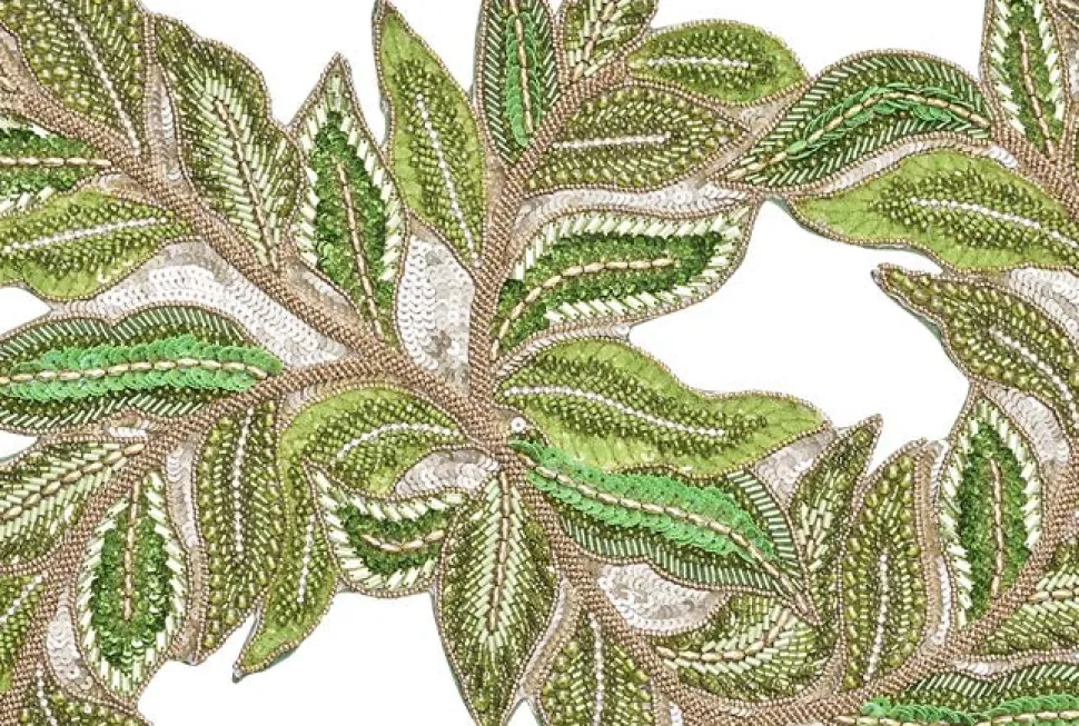 Trellis Runner in Green & Gold