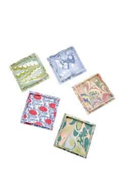 Trinket Cocktail Napkin Tray in Araminta Blockprint