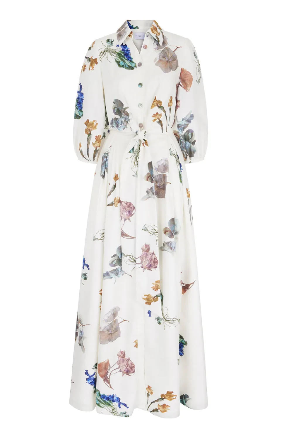 Trixie Floor Length Silk Shirt Dress x Marieluise Bantel