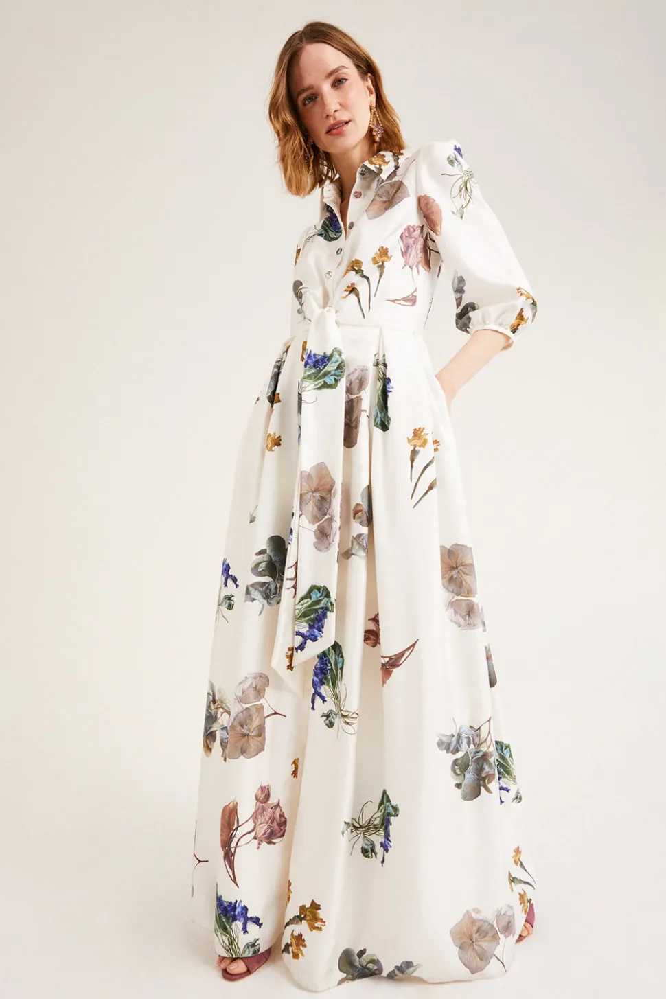 Trixie Floor Length Silk Shirt Dress x Marieluise Bantel