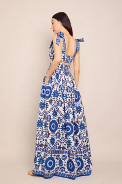 Tula Maxi Dress in Mystic Blue