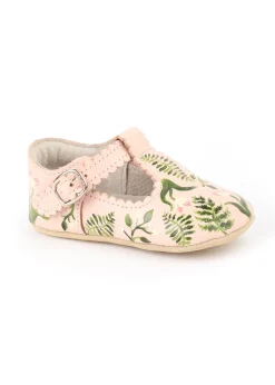 Tulip & Fern Hand-Painted Baby Shoes