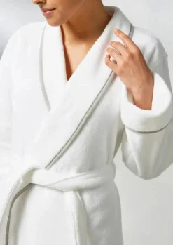 Turkish Plush with Piping Bathrobe