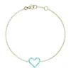 Turquoise Heart Charm Bracelet