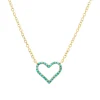 Turquoise Heart Charm Necklace