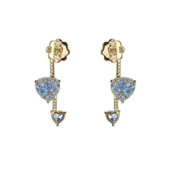 Turquoise Heart Pendulum Earrings