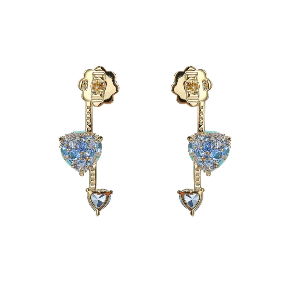 Turquoise Heart Pendulum Earrings