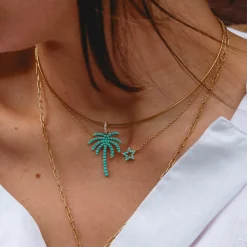 Turquoise Star Charm Necklace