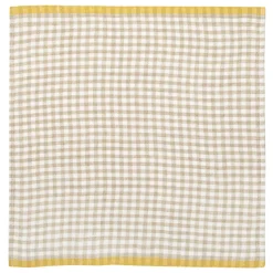 Two-Tone Gingham Napkins in Natural & Aqua, Set of 4