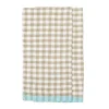 Two-Tone Gingham Towels in Natural & Aqua, Set of 2