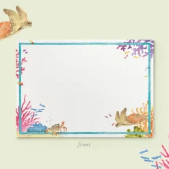 Under The Sea Stationery Cards, Personalized Set of 50