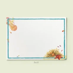 Under The Sea Stationery Cards, Personalized Set of 50