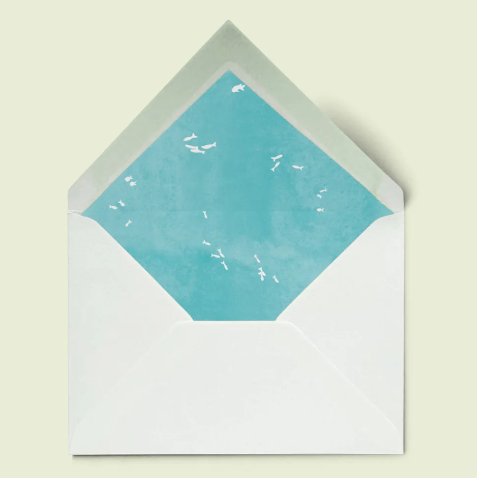 Under The Sea Stationery Cards, Personalized Set of 50
