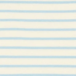 Unisex Cream And Powder Blue Stripe Boatneck Tee