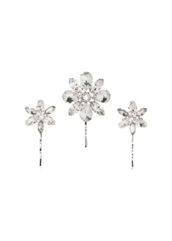 Vada Bobby Pin Set in Crystal