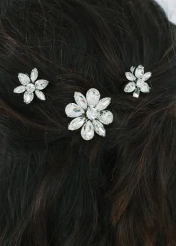 Vada Bobby Pin Set in Crystal