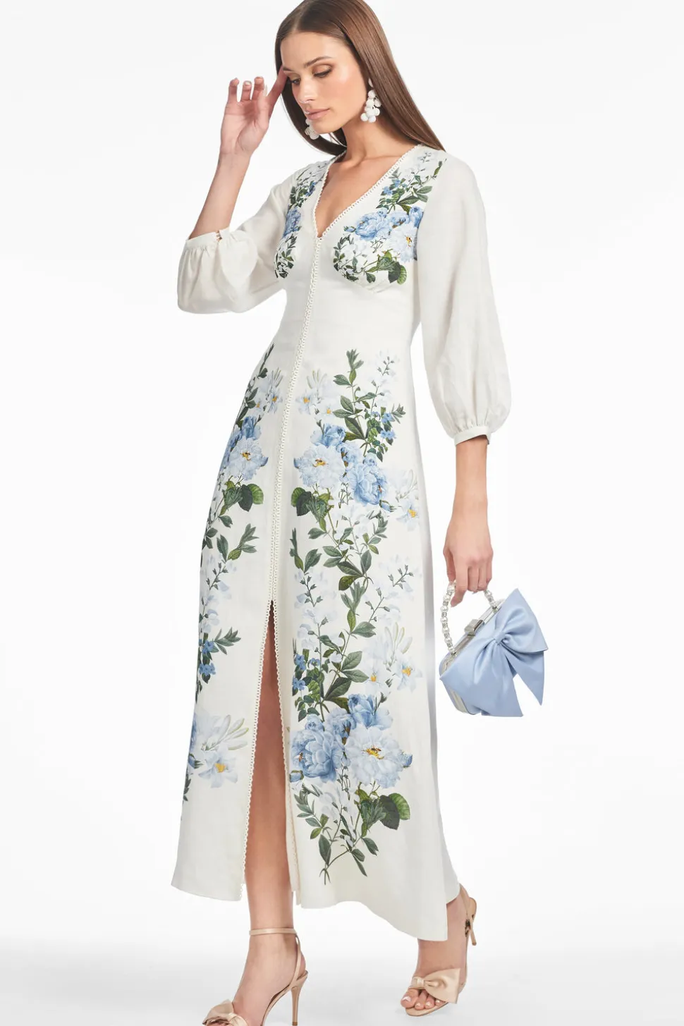 Varenna Dress in Sky Pearl Raceme