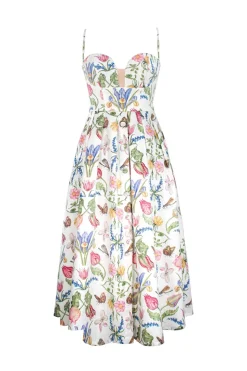 Veneta Dress in Tulipan White Print