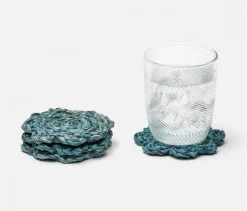 Vera Bleached Flower Coasters
