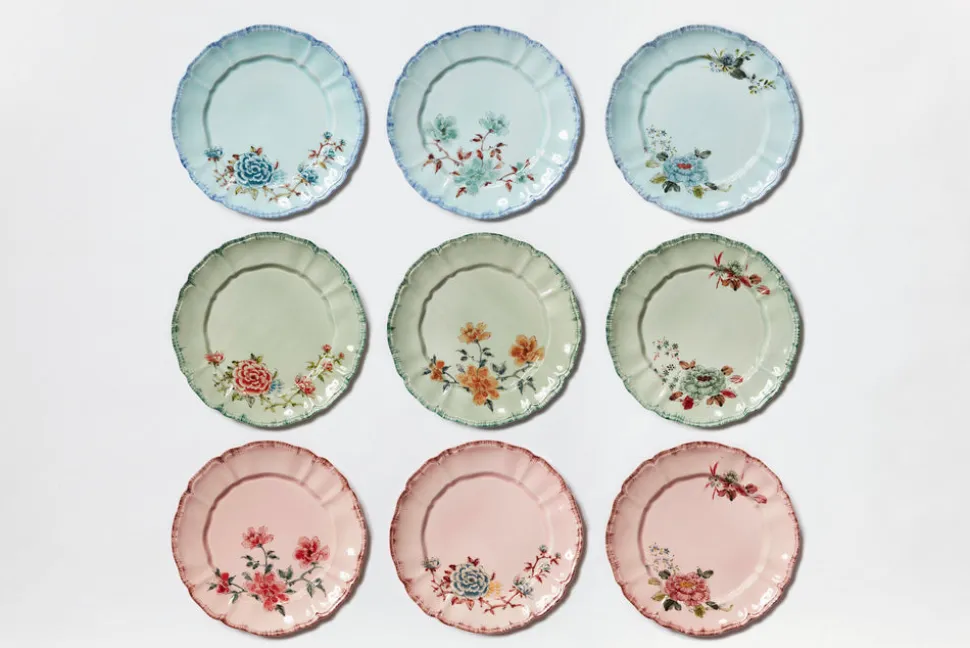 Veranda Rosa Dinner & Dessert Plates
