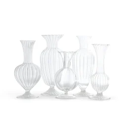 Verre Fluted Vase, Set of 5