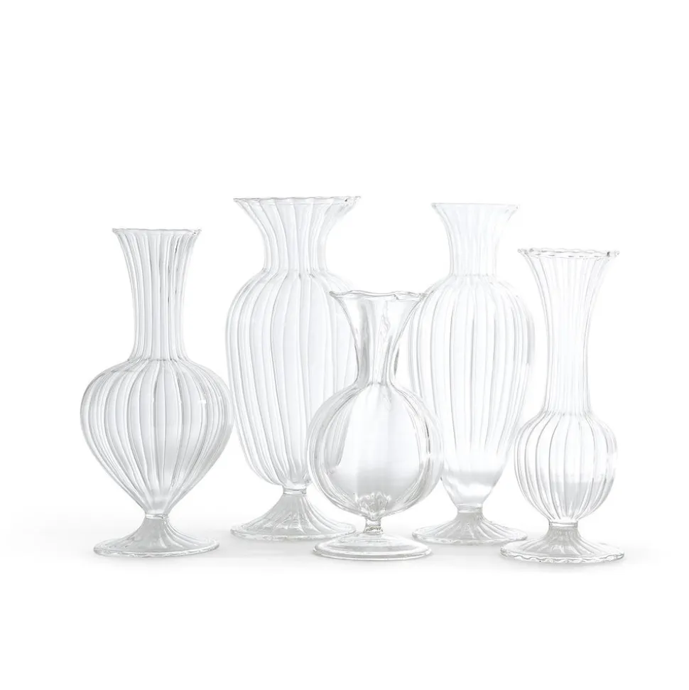 Verre Fluted Vase, Set of 5