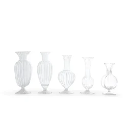 Verre Fluted Vase, Set of 5