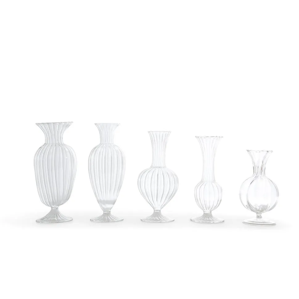 Verre Fluted Vase, Set of 5