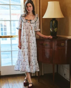 Victoria Dress in Fleur Bleue