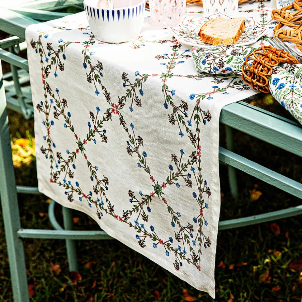 Villa Seville 18" x 90" Table Runner in Chambray