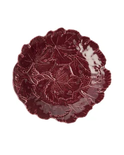 Vine Leaf Cake Stand in Burgundy