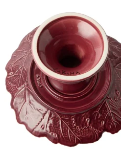 Vine Leaf Cake Stand in Burgundy