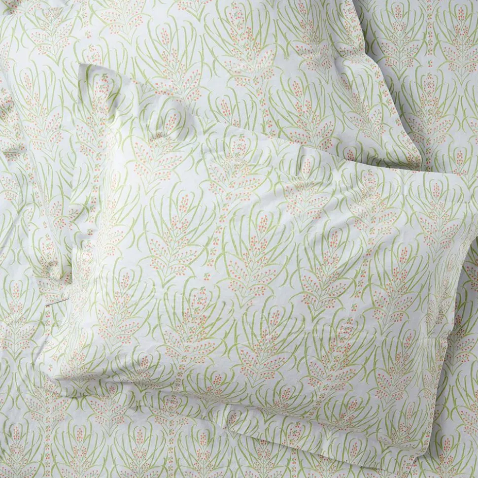 Vines Suzani Pillowcases & Shams in Light Teal