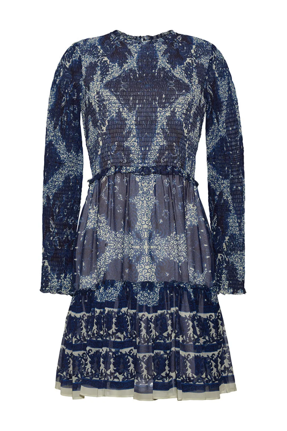 Viola Dress in Scrollwork Ink