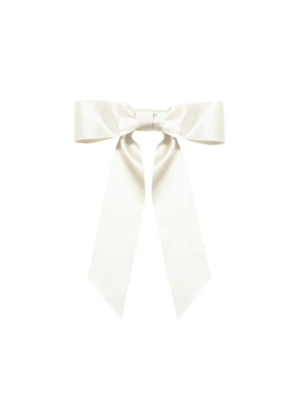 Virginia Bow Barrette in Snow