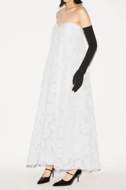 Vivia Gown White Embroiered Tulle