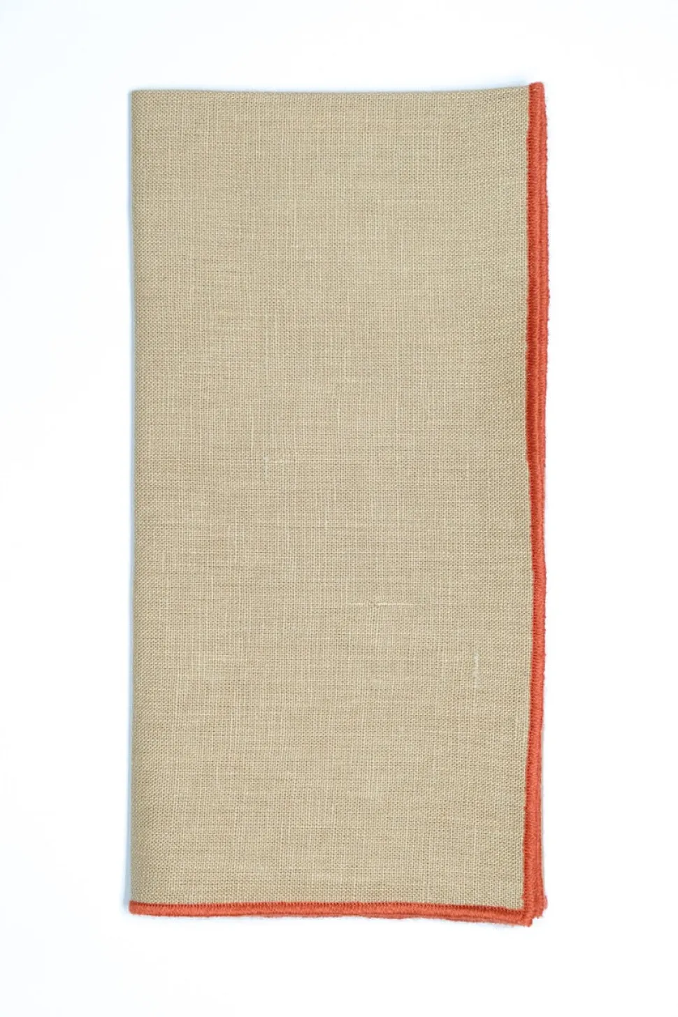 Vizon Napkin with Light Orange Small Trim, Set of 4