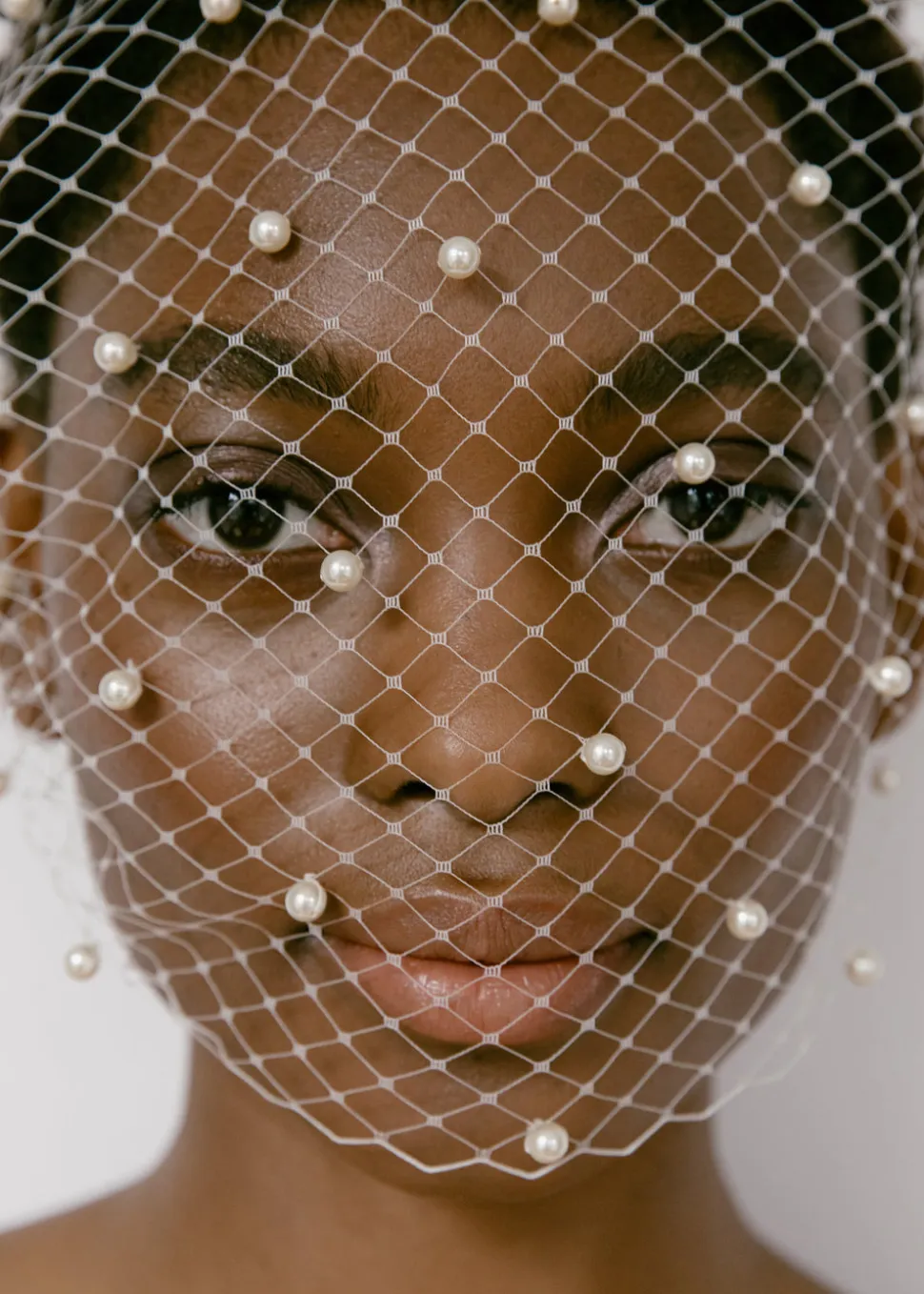 Voilette Headband with Pearls