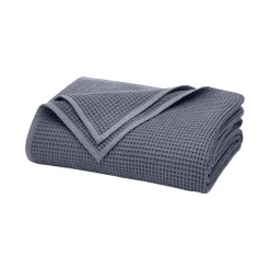 Waffle Bed Blanket in Mineral