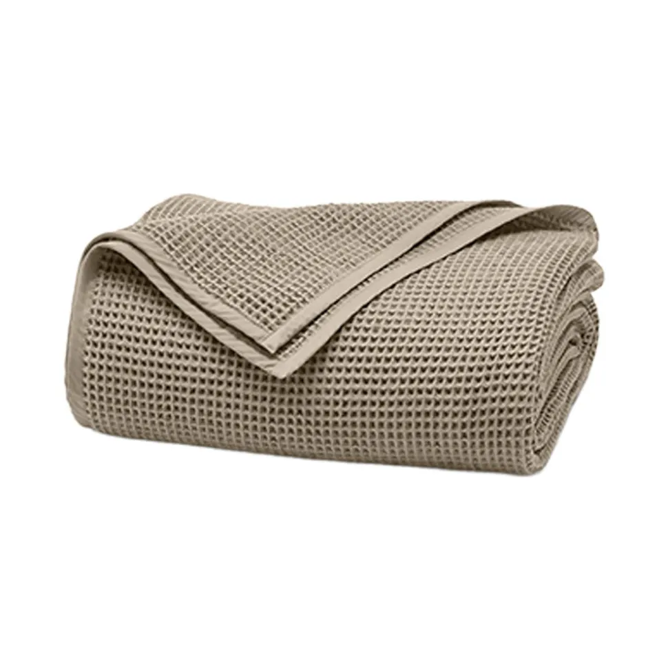Waffle Bed Blanket in Oak