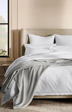 Waffle Bed Blanket in Pewter