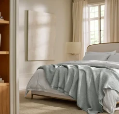 Waffle Bed Blanket in Shore