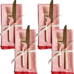 Waller Red Chambray Napkin Set