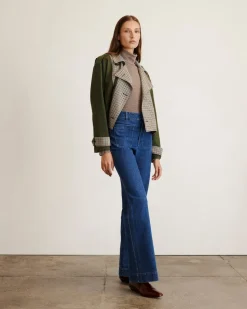 Walton Jacket in Army with Check Multi