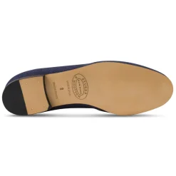 Waves Indigo Linen Slipper