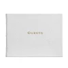 Wedding Guest Book in White Pebble