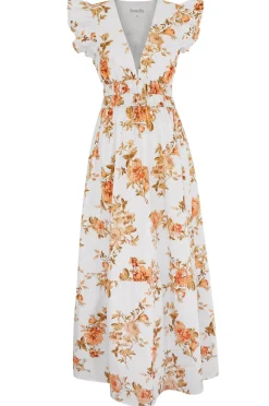 West Village Dress in Peach Floral