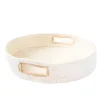 White Beaded Handle Tray